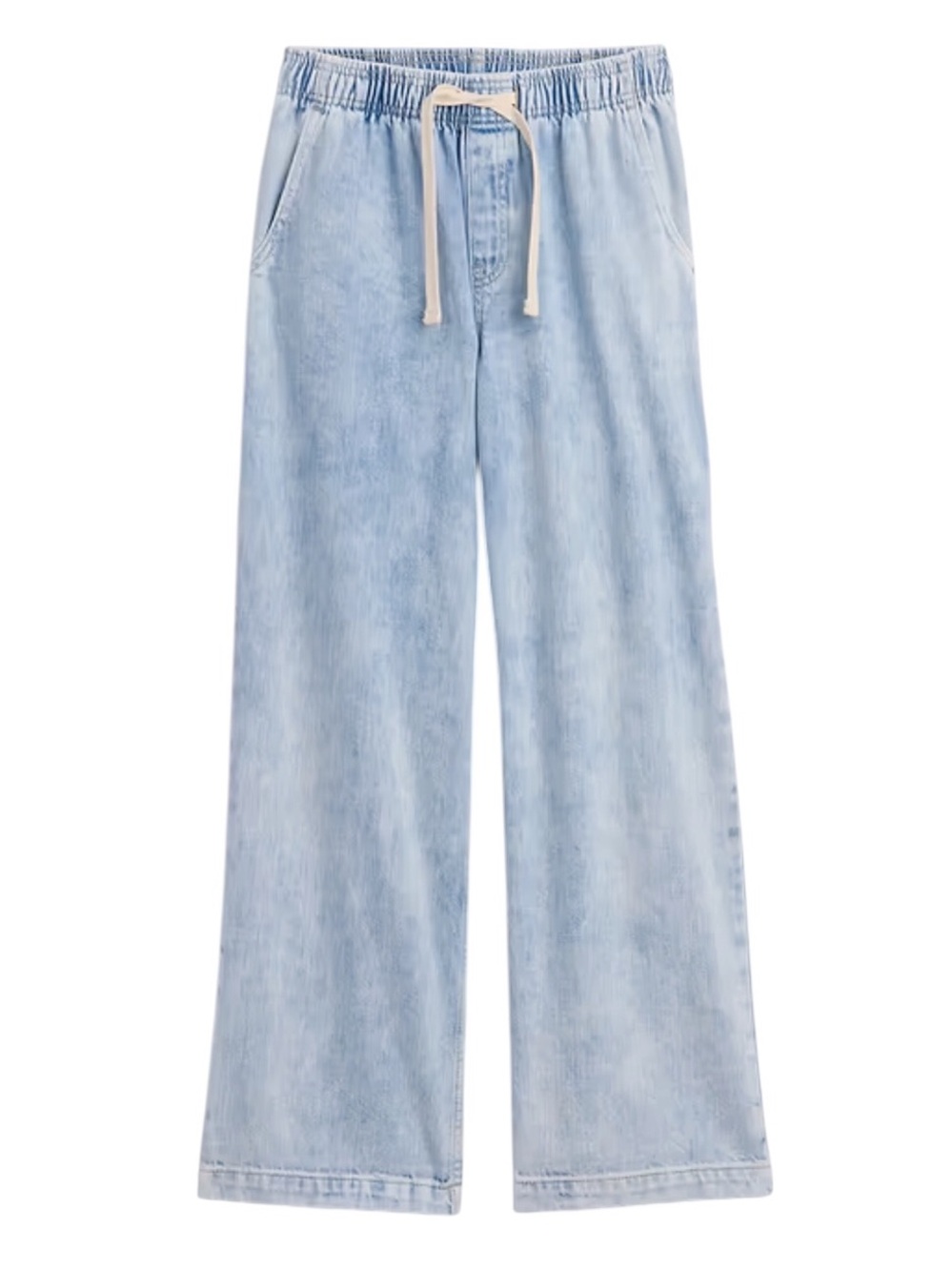 Gap Denim High Rise Wide‎ Leg Pull On Jeans Size XXL Light Wash